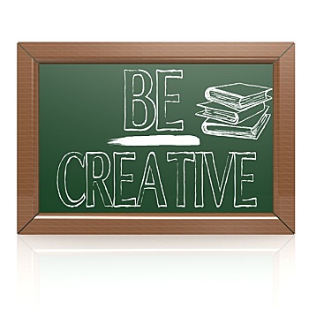 创意,书写,粉笔,黑板