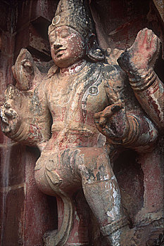 雕塑,坦贾武尔,泰米尔纳德邦,印度