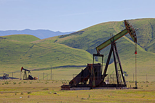 油,钻架,加利福尼亚,美国