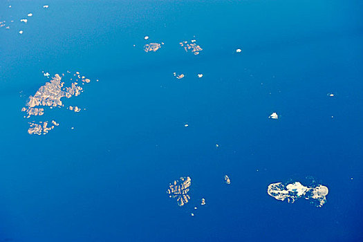 小岛,漂浮,冰山,北冰洋