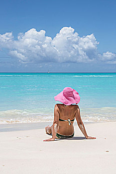 游客,喜爱,青绿色,加勒比海,高兴,海滩,安提瓜和巴布达,岛屿,西印度群岛