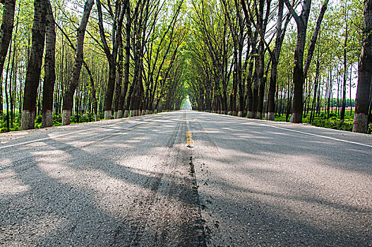 宽阔整洁的郊外道路