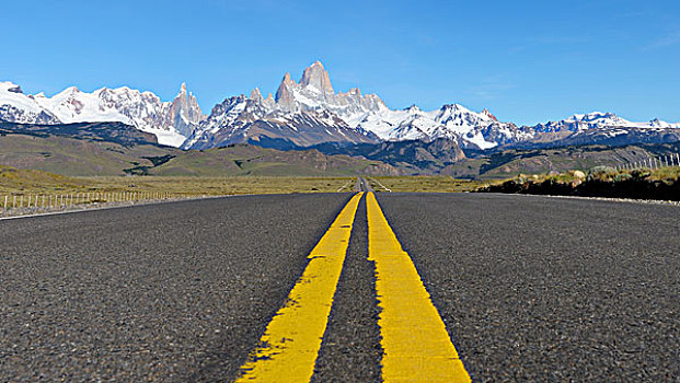 街道,标记,安第斯山,巴塔哥尼亚,阿根廷,南美