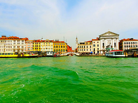 美女,风景,大运河,彩色,建筑,威尼斯