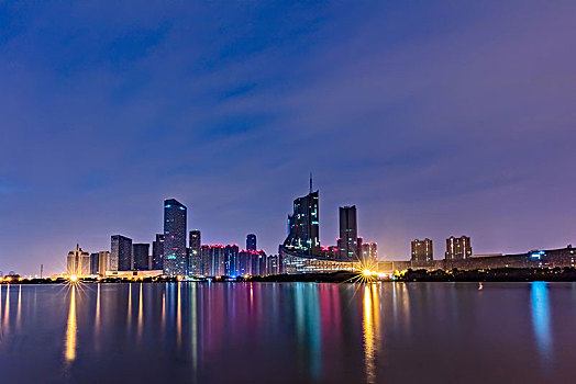 安徽省合肥市天鹅湖金融商务中心建筑景观