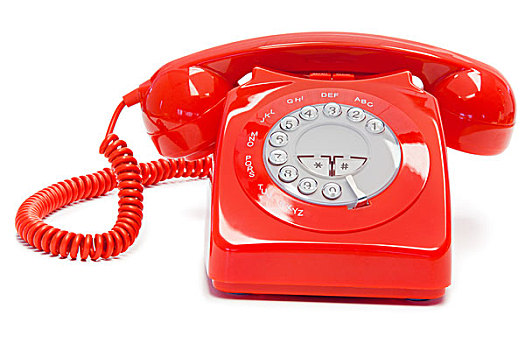 红色,电话