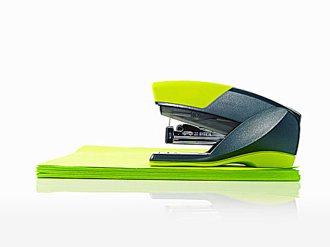 蓝色,绿色,塑料制品,订书机