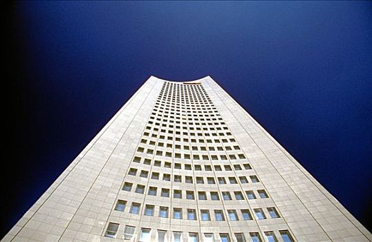 摩天大楼,中心,德国,广播,莱比锡