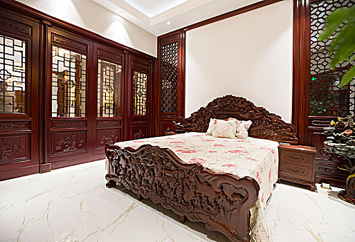 卧室,古典,中式