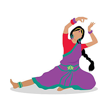 女人,印度,国家,衣服,跳舞,矢量,设计,女孩,辫子,紫色,纱丽,装饰,饰品,传统,民族舞,亚洲人,民俗