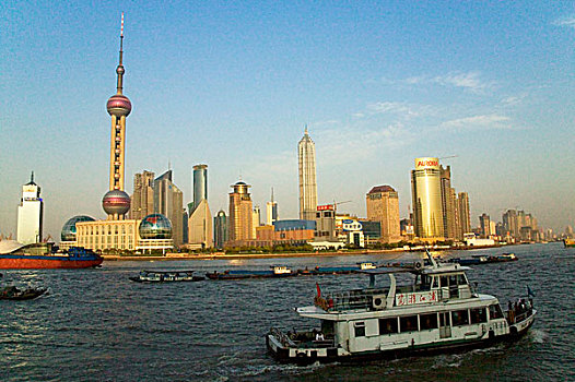 高层建筑,东方明珠电视塔,浦东,新,区域,黄浦江,上海,中国