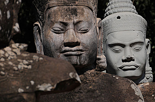 庙宇,监护人,雕塑,吴哥窟,柬埔寨,亚洲