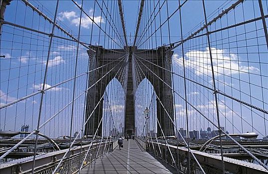 布鲁克林大桥,纽约,美国,北美