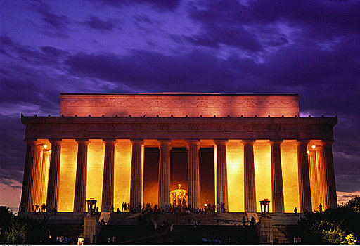 林肯纪念馆,黄昏,华盛顿,华盛顿特区,美国