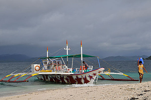 菲律宾,巴拉望岛,船