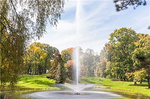 喷泉,公园