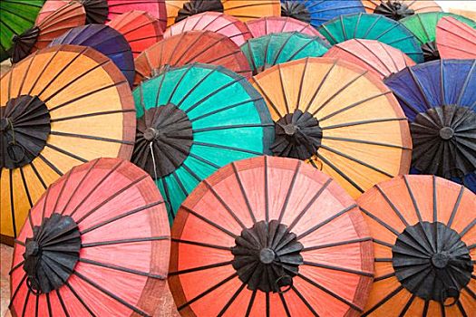手制,伞,老挝
