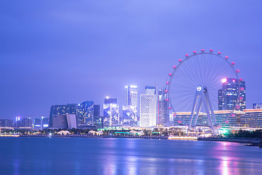 广东省深圳市前海片区夜景