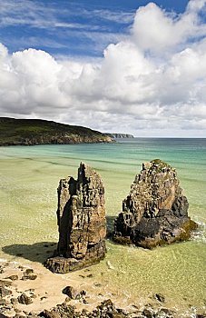海洋,堆积,海滩,刘易斯岛,赫布里底群岛,苏格兰,英国