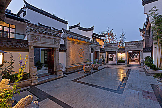 中国徽派建筑院子