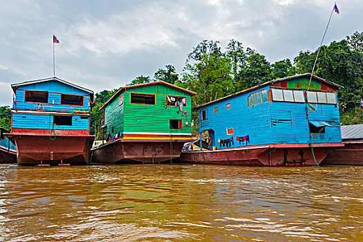 船屋,湄公河,琅勃拉邦,省,老挝,亚洲