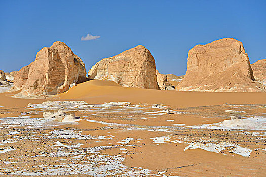 岩石构造,白沙漠,利比亚沙漠,撒哈拉沙漠,新,山谷,埃及