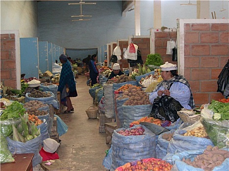 女人,购物,菜市场,乌尤尼盐沼,玻利维亚