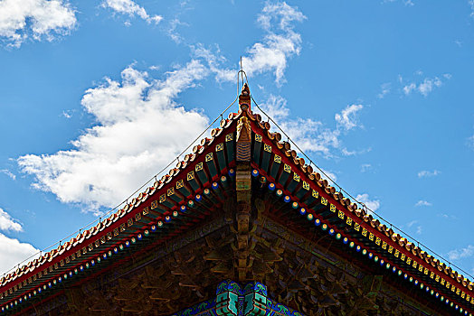北京故宫太庙里的房檐