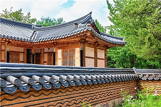 传统建筑,老建筑,房子,韩国