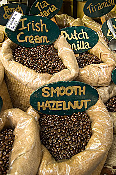 咖啡豆,销售,在,弗里曼特尔市场,在弗里曼特尔,澳大利亚西部