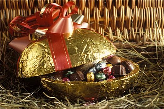 金色,复活节彩蛋,巧克力蛋
