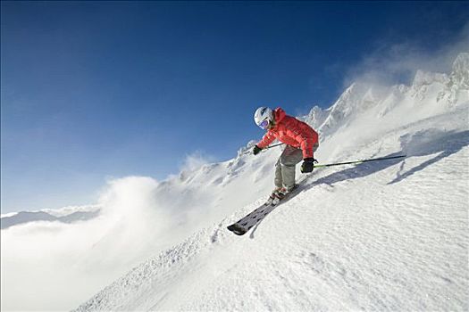滑雪者,滑雪,下坡,阿尔卑斯山,奥地利