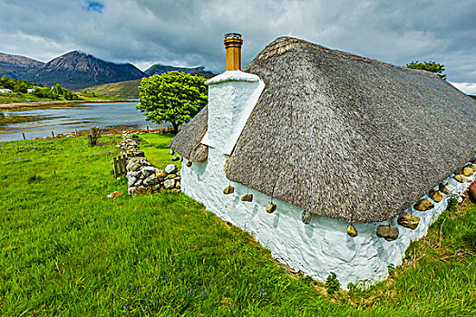传统建筑,靠近,斯凯岛,苏格兰,英国