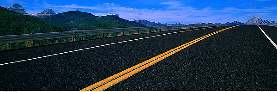 公路,山峦,卡纳纳斯基斯县,艾伯塔省,加拿大