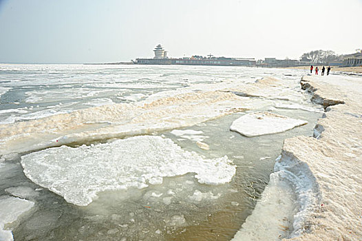 冬季,海边,冰海,结冰,寒冷,封冻,季节,天气,地理,环境,礁石,北戴河