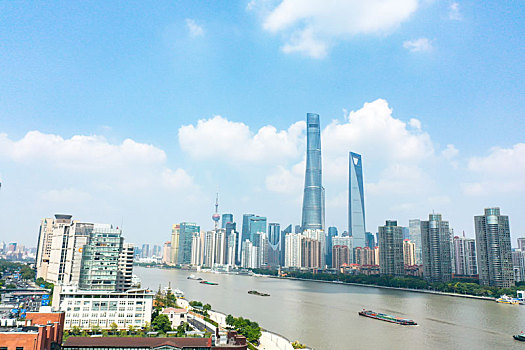 上海浦东摩天大楼城市天际线