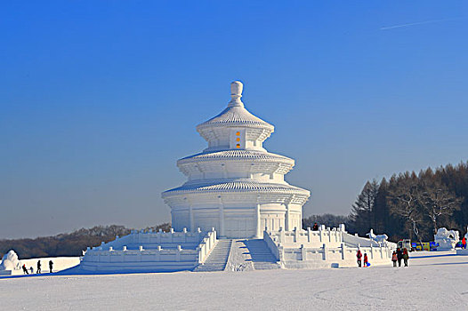 长春净月潭雪世界雪雕