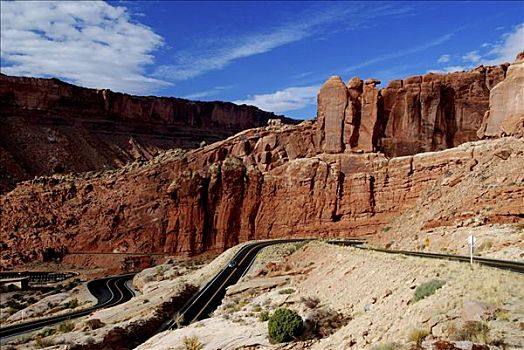 岩石构造,风景,拱门国家公园,犹他,美国