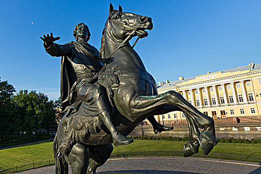 纪念建筑,青铜,骑手,彼得斯堡