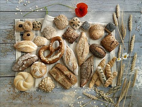 种类,面包卷,粮食