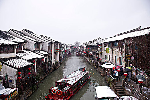 江南雪景,雪中山塘,山塘街雪景,姑苏雪景