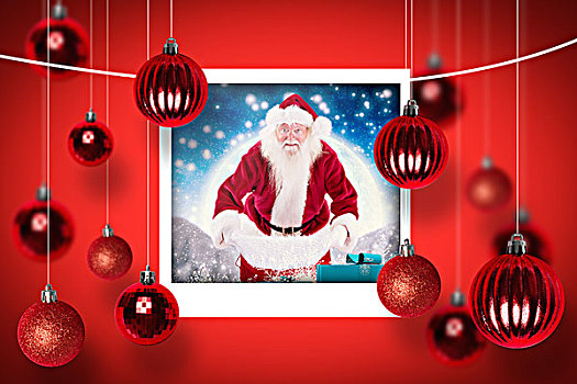 合成效果,图像,圣诞老人,红色,包,圣诞节,照片