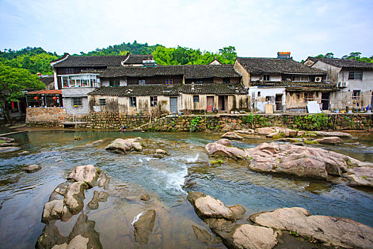 小溪,流水,山泉,村庄,山村