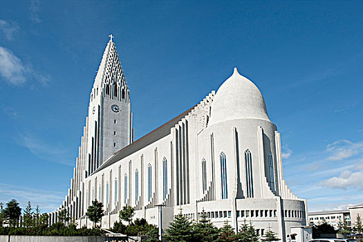 路德教会,教区,教堂,城镇中心,雷克雅未克,冰岛,斯堪的纳维亚,北欧,欧洲