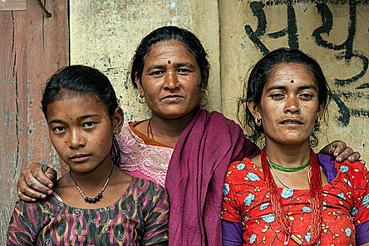 尼泊尔人,女人,传统服装,加德满都山谷,尼泊尔,亚洲