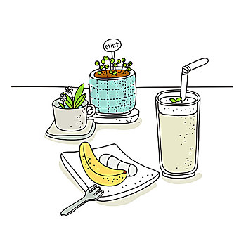 香蕉,果汁,植物,背景