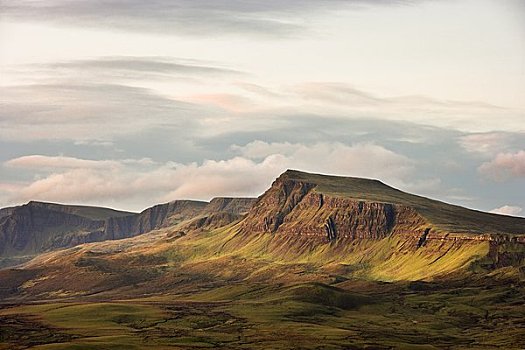 俯视,山峦,斯凯岛,苏格兰