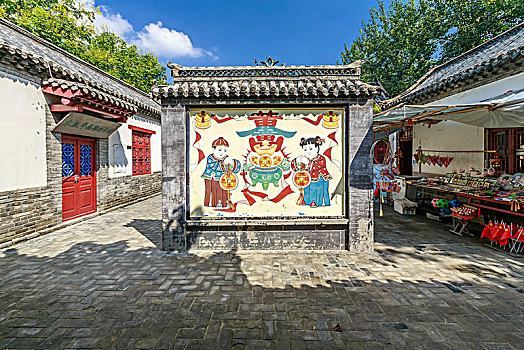 杨家埠民俗年画影壁墙