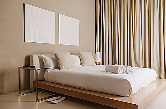 平台式床,现代,卧室