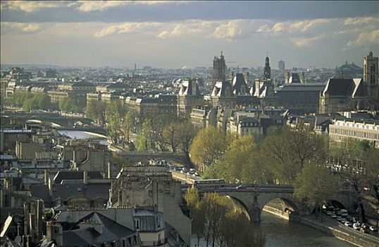 巴黎,基因,风景,塞纳河
